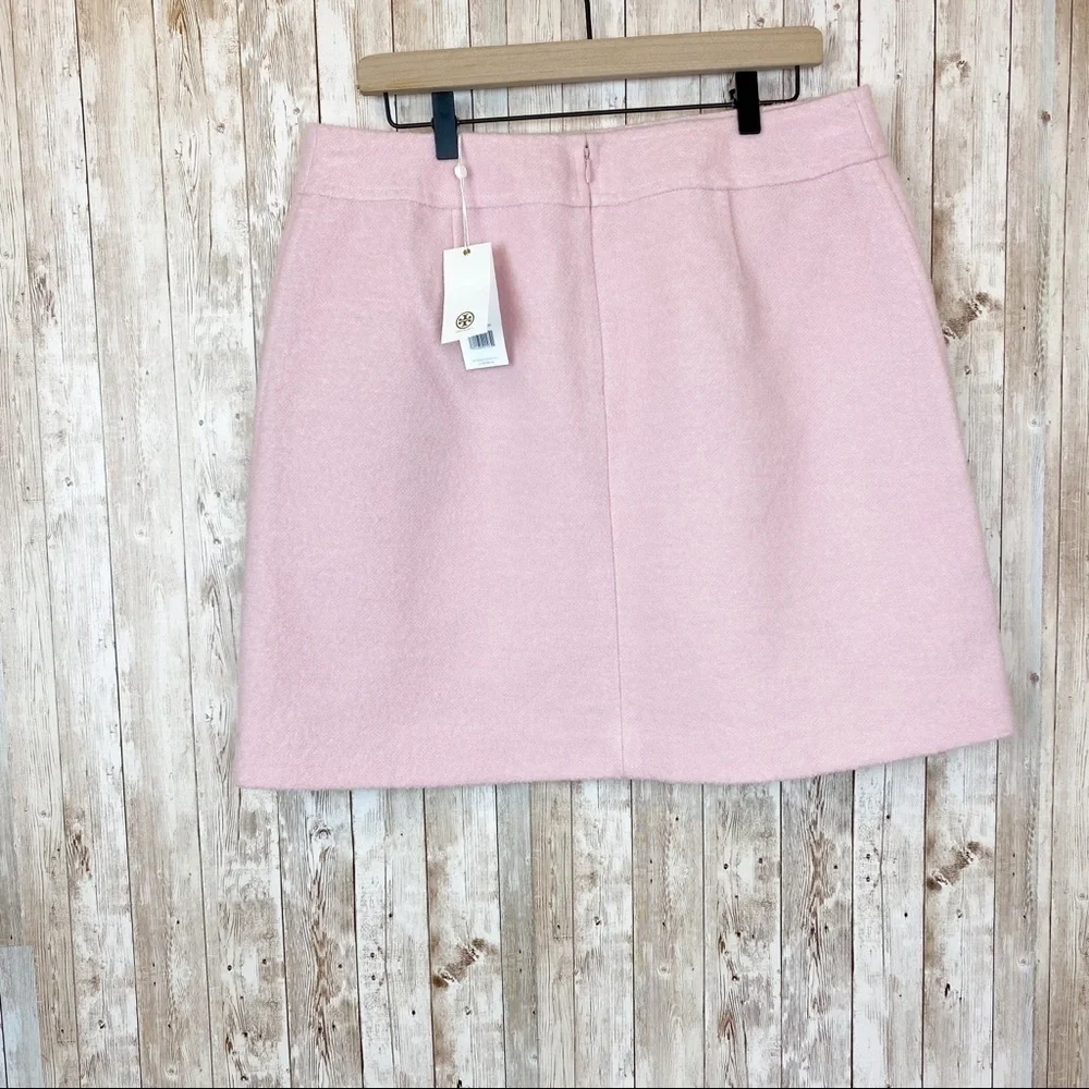 Tory Burch Celeste Coastal Pink Wool‎ Blend Skirt Women’s Size 14
